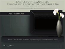 Tablet Screenshot of cactusfootandankle.com
